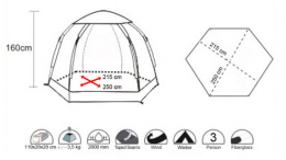 Палатка зимняя Envision Ice Igloo 3 габариты Палатка зимняя Envision Ice Igloo 3 габариты